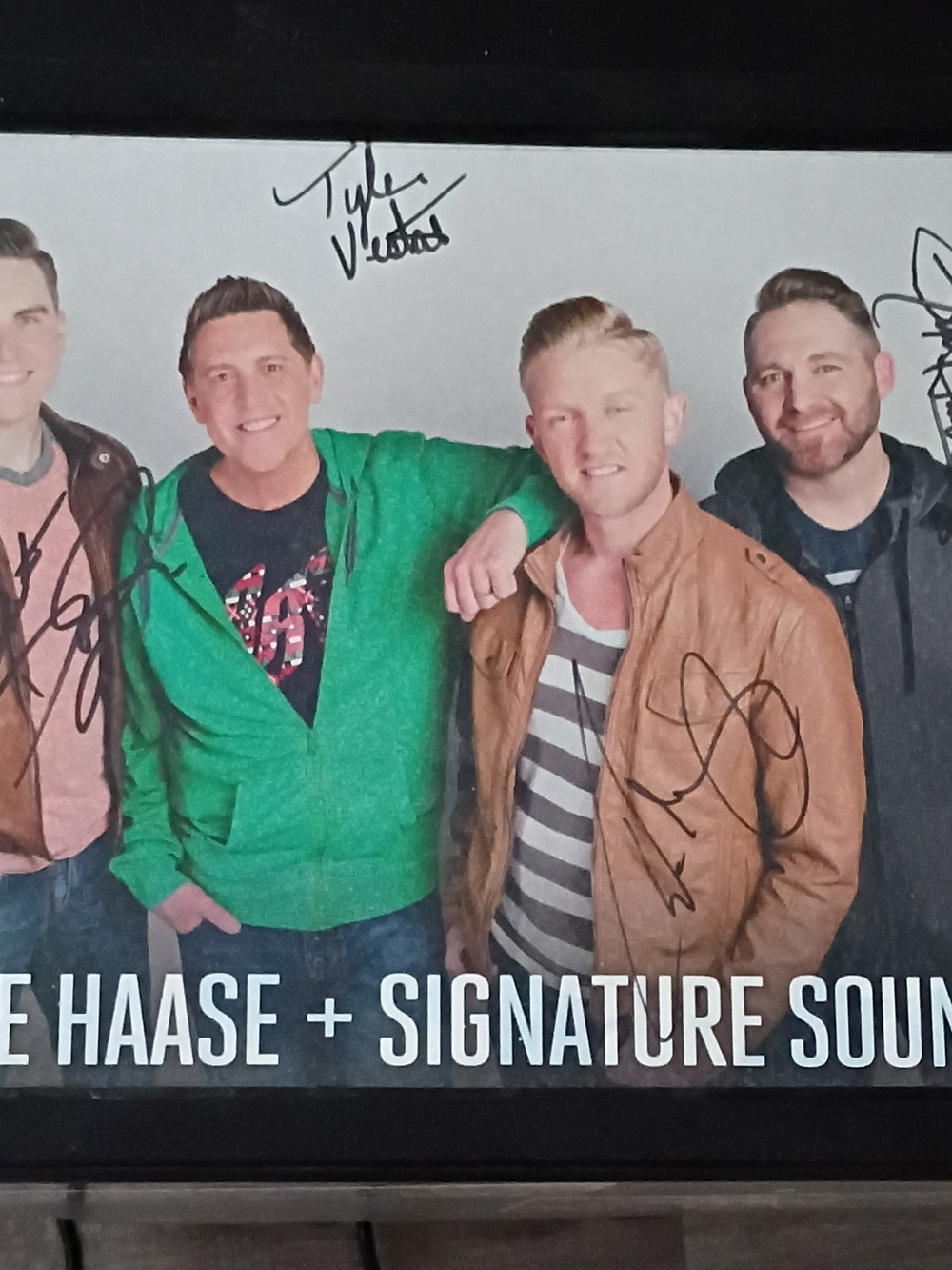 Source Unknown Signed Band Poster in Green and Brown